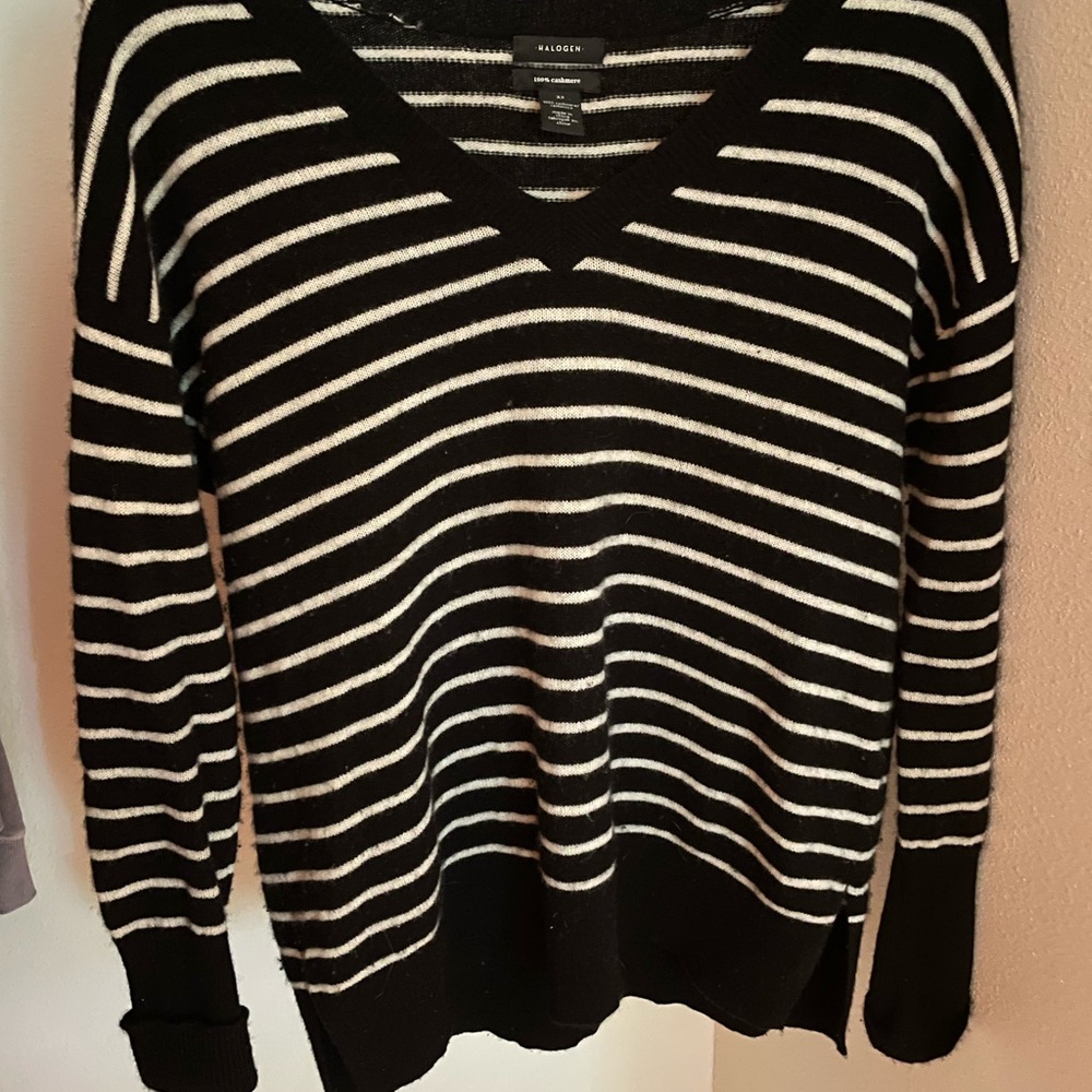 Black and White Striped Sweater